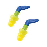 3M 340-8001 Multiple Use E-A-R UltraFit 27 Triple Flange Polymer Uncorded Earplugs with Pistol-Grip Handle